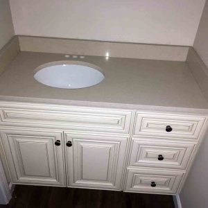stone countertop bathroom